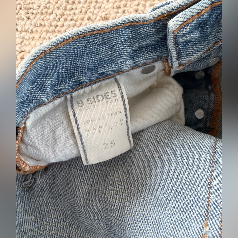 B SIDES Slim Lasso Jeans Light Wash size 25 - Picture 4 of 4